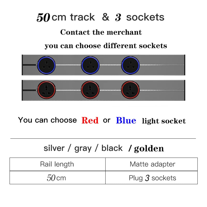Herepow Movable Track Socket Smart Home Appliances Electronic Plug Adapter UK US EU Standard Outlet Wall Mounted Socket With Usb