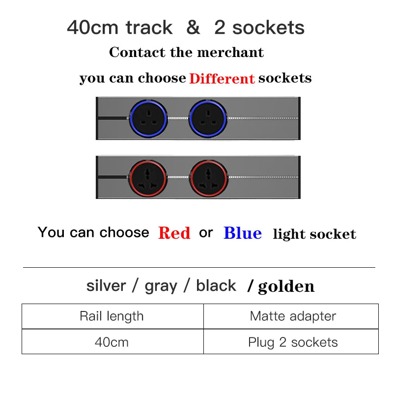 Herepow Movable Track Socket Smart Home Appliances Electronic Plug Adapter UK US EU Standard Outlet Wall Mounted Socket With Usb