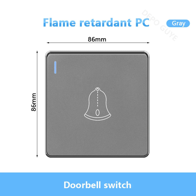 UK 13A with USB Type-c 18W Quick Charge Wall Power socket plug,Universal wall light switch Dual USB Electrical outlet AC110-250V