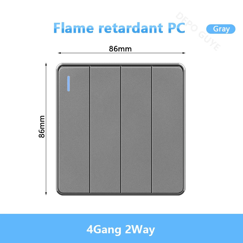 UK 13A with USB Type-c 18W Quick Charge Wall Power socket plug,Universal wall light switch Dual USB Electrical outlet AC110-250V